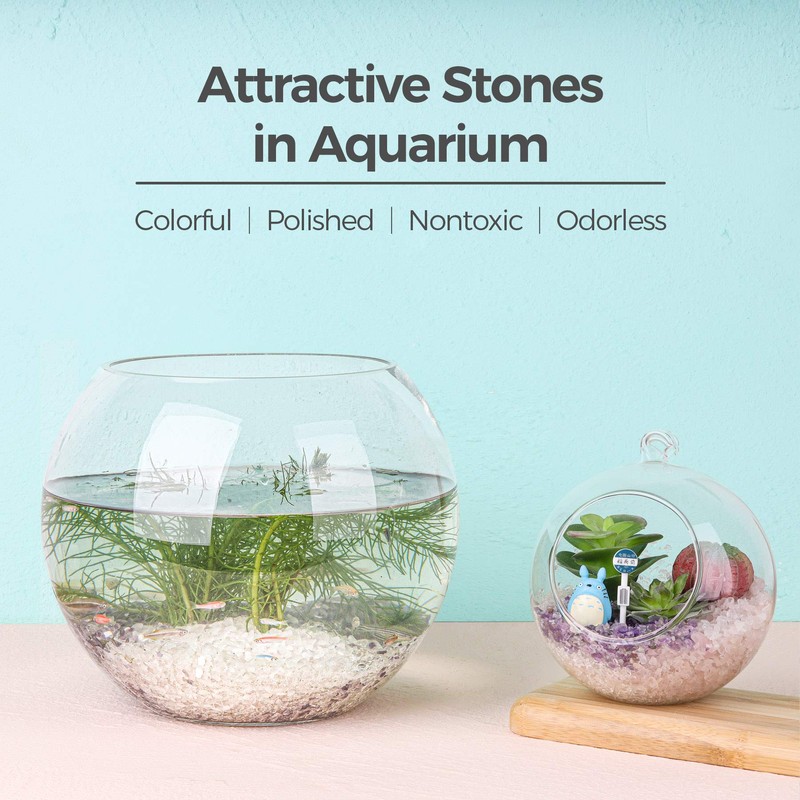 T4U Tumbled Chips Stones Crushed Crystal Quartz 2 lb, Irregular