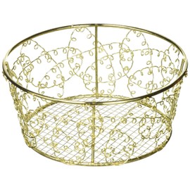 Chidorisangyou Basket, Green, 5.5 x 5.5 x 2.4 inches (14 x 14 x 6 cm), Wire Basket, 89-70GD