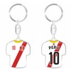 daged Peru Jersey Key Ring Resin Coating 3D Effect +