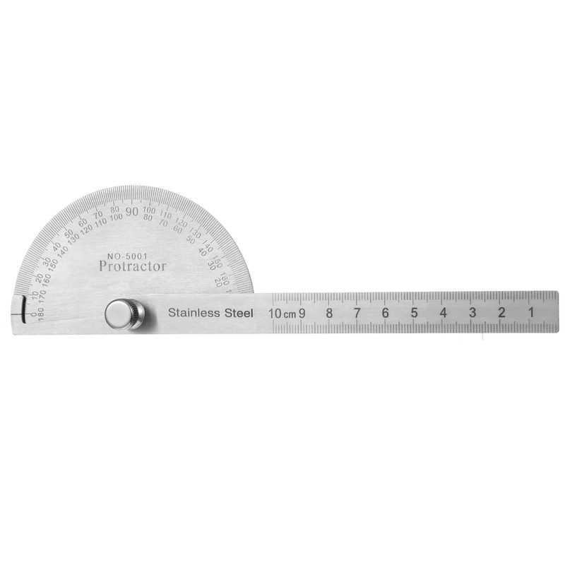 Stainless Steel Angle Protractor Miter Protractor Angle Finder 0-180 Degrees