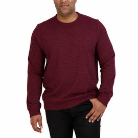 Gerry Men's Textured Crew Pullover Sweatshirt (US, Alpha, Medium, Regular, Regular, Red)