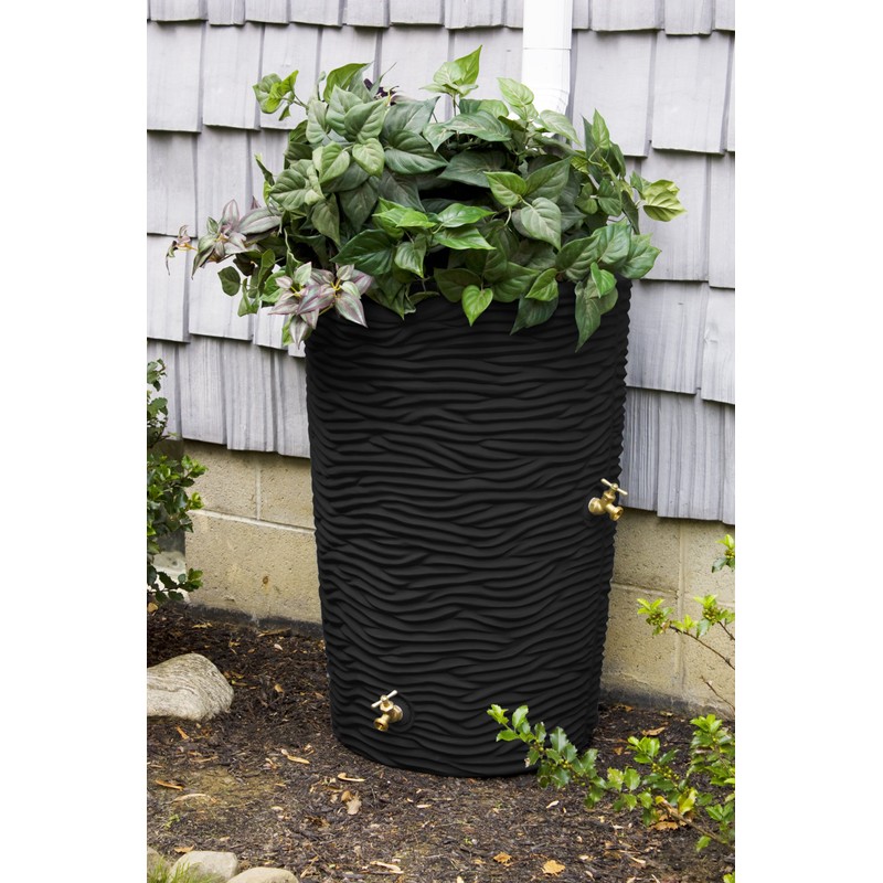 Impressions Palm 50 Gallon Rain Saver - Black