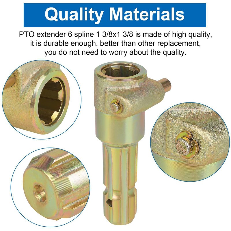 New Upgraded PTO Extender Adaptor for Tractor, Female 1 3/8