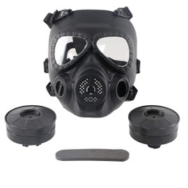Sutekus Tactical M04 Gas Mask Full Face Goggles with No Filter Function with Anti-Fog Fan (2 Fans)