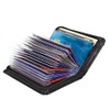 JahyShow 36 Slots Credit Card Holder Wallet Zip Leather Card