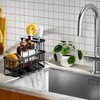 Cisily Extra Large Kitchen Sink Caddy Organzier with High Brush
