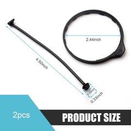 Fuel Filler Cap Clip, Fuel Tank Cap Lanyard, 17670-SJA-013, 91594-SNA-A01, Compatible with Honda Accord Civic CRV Acura (Black)