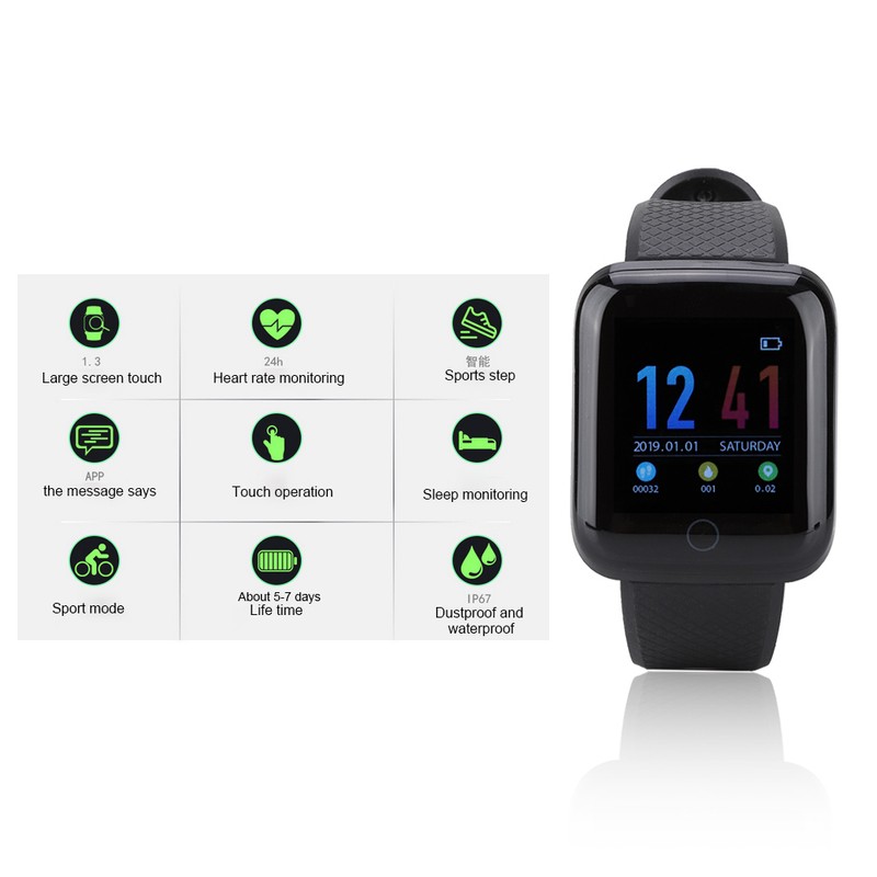 D13 Color Screen Heart Rate Monitor Bluetooth Waterproof Sports Smart