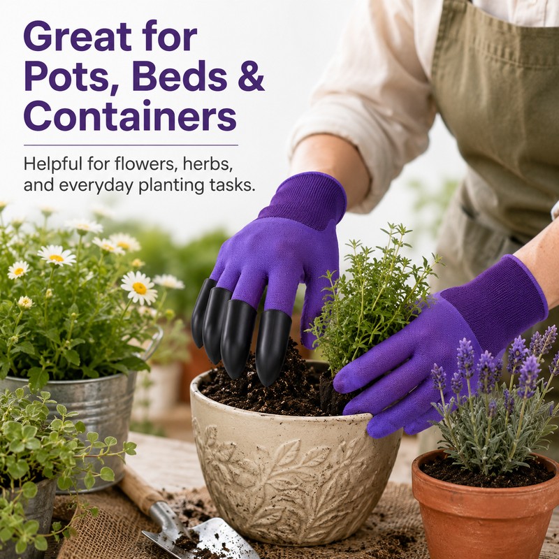 Gardening Gloves with Claws for Digging & Planting – Breathable