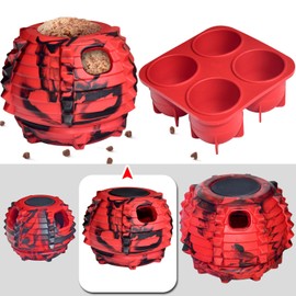 XHX Pupsicle - Long-Lasting Interactive Dog Toy to Keep Your Pup Busy and Distracted - Safe for Dogs - Low-Mess Design - Dog Toys for Medium and Large Dogs 25-75 lbs(Medium，Red and Black)