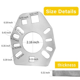 YANWEN Pinion Yoke Wrench Tool -Stainless Steel Extra Strength Puller for Loosening Pinion Flange and Nuts - Extra 1/2" Hole that Fits Most Sockets