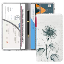 CoBak CoBak Car Registration and Insurance Holder - Vehicle Glove Box Car Organizer,Auto Truck Comparment Accessories Case with Magnetic Closure for Driver License,Cards