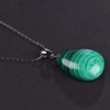 iSTONE 925 Sterling Silver Natural Malachite Ladies Pendant Necklace Water