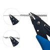 PDETVEO 3PCS 5 Inch Micro Flush Cut Pliers, Wire Snips,