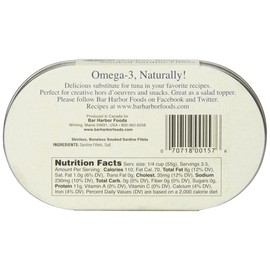 BAR HARBOR SARDINE FILLET SMKD SBNLS 6.7OZ