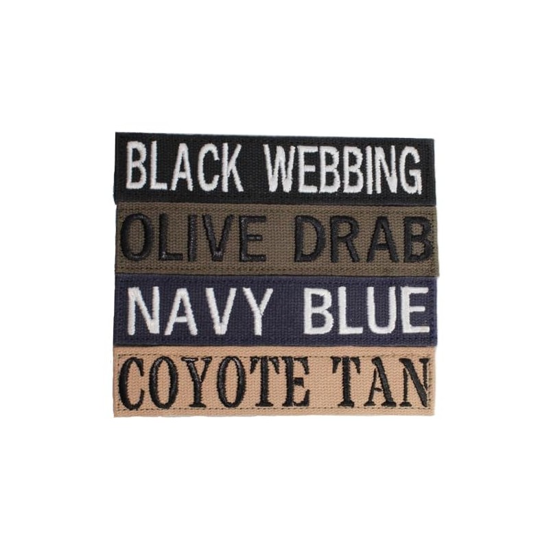 Custom Uniform Name Tapes, Webbing Colors, Different Font Styles Available
