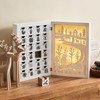 LampLust Wooden Advent Calendar with Drawers, 12 Inch Reusable Advent