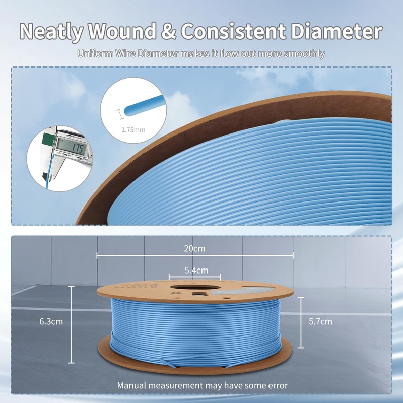 3D Printing Filament Basic PLA Filament 1.75mm 300mm/s 1kg Cardboard