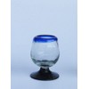 MexHandcraft Cobalt Blue Rim 2.5 oz Tequila Sippers (set of