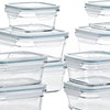 GLASSLOCK 24 Piece Oven Microwave Safe Glass Food Storage Containers
