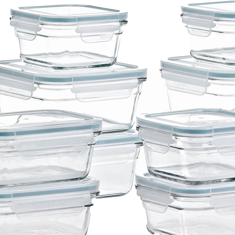 GLASSLOCK 24 Piece Oven Microwave Safe Glass Food Storage Containers