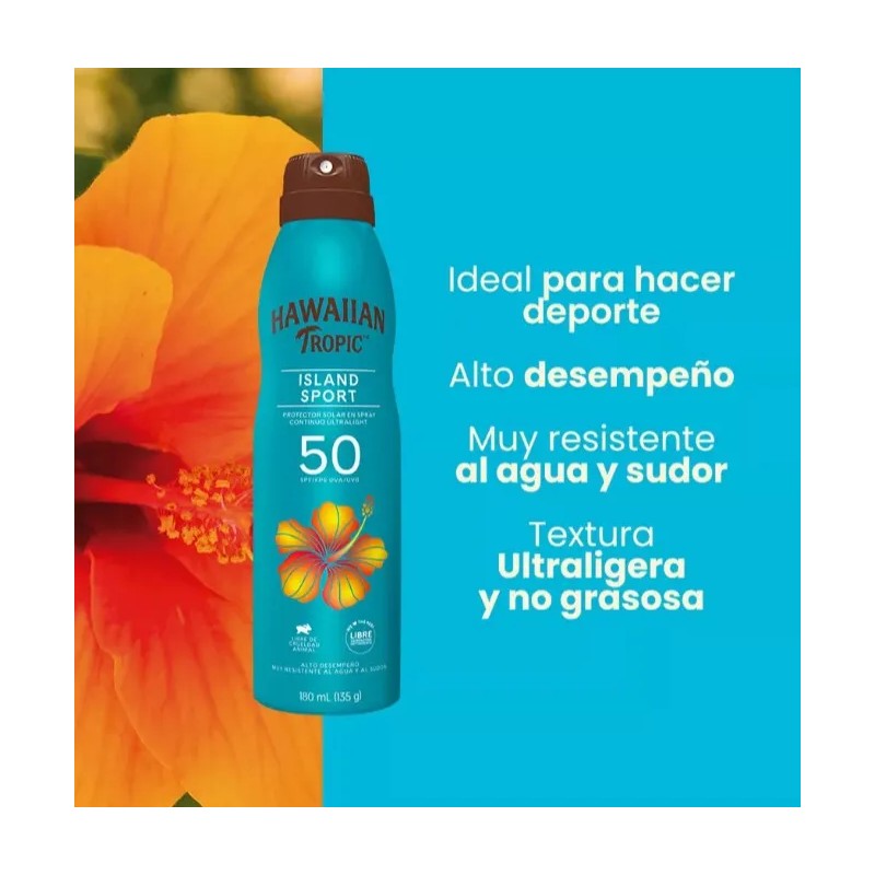 4 Pack Protector Solar Hawaiian Tropic Island Sport 50+fps