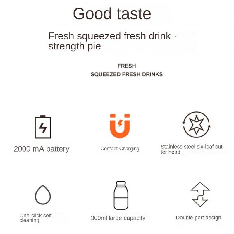 Portable Blender for Shakes Smoothies Personal Blender Electric Juicer Bottle