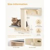 Pecute Double Cat Shelves with Cat Scratching Post for Wall