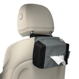 FH Group E-Z Travel Napkin Tissue Dispenser Holder Fits Most Cars, SUVs, Trucks, and Vans Gray