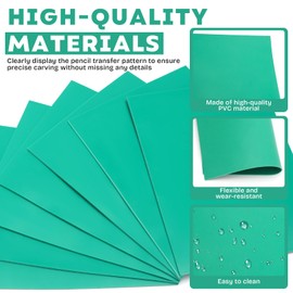 6 Pcs A6 Lino Sheets, Soft-Cut Lino Printing Sheets for Printmaking, Crisp Lines PVC Linoleum Blocks for Printmaking Beginners, Hobby Learners and School Craft Projects