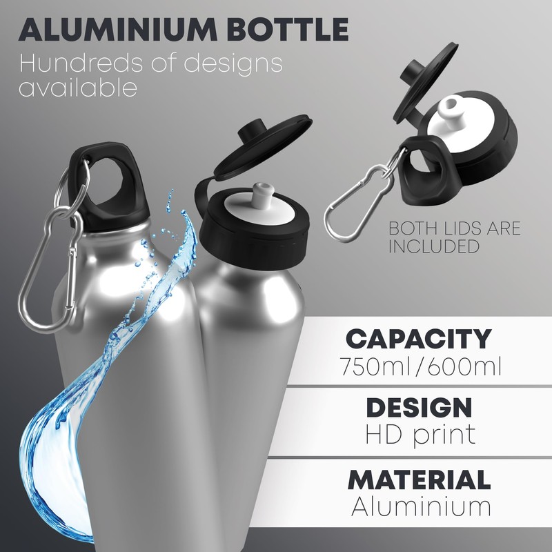 Partisan City Bottle Haaland 2-Lid Aluminium 600ml Silver