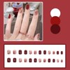 Nail Tips, False Nails, 24 Pieces, Short, Popular Nail Tips,