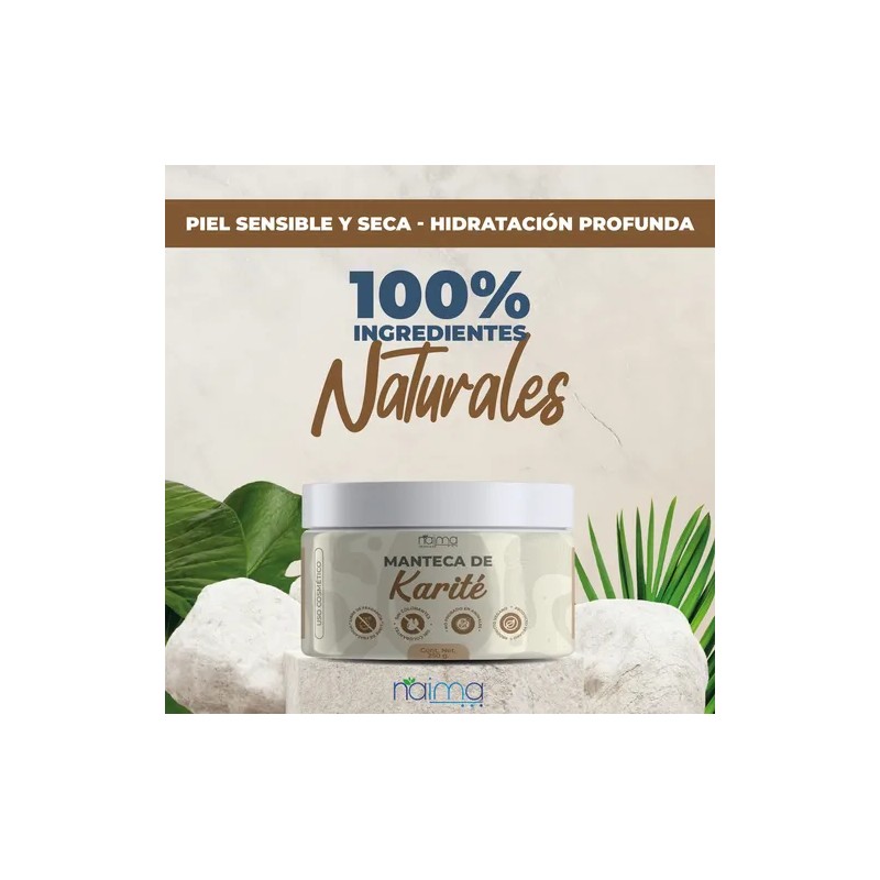 Manteca De Karité Pura 250 G Tarro Uso Cosmético Natural
