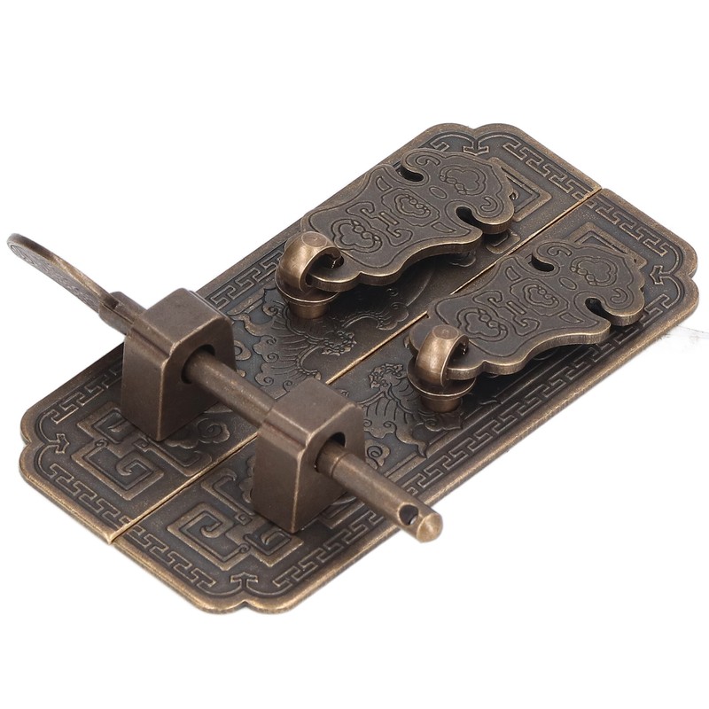 Cabinet Faceplate Brass Material Bronze Auspicious Bat Pattern Retro Chinese
