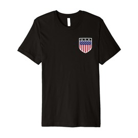 America Flag Shield Classic Pocket Badge Style Premium T-Shirt