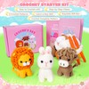 Fortuning's JDS Crochet Kit for Beginners, Amigurumi Crochet Animal Kits,