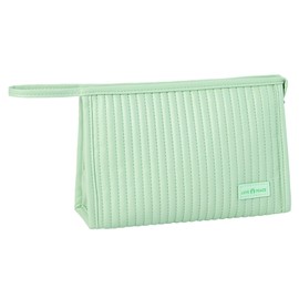 YASYU Makeup Bag Travel Cosmetic Organizer Bag Zipper Pouch Toiletry Bags for Women and Girls (Light Green)
