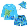 Toddlers and Baby Boys' 3-Piece Rashguard Sets Swimsuits Sets with
