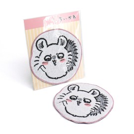 Chiikawa 41-1200120 Die Cut Towel Handkerchief, Purple, Momonga, Die Cut, Packaged, Cute, Approx. 8.5 x 8.7 inches (21.5 x 22 cm)