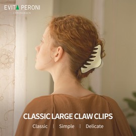 EVITA PERONI Large Hair Clips for Women 4.7 Inch Hair Claw Clips for Thin Thick Curly Hair Big Clips Strong Hold jaw clips Hair Accessories-Acetic Acid Upgraded Version