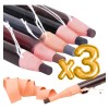 3 Lápiz Para Diseño Delineado De Cejas Microblading Colores Color