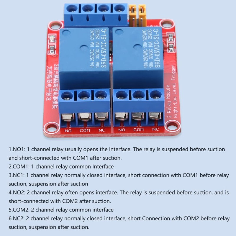 Keenso 2 Channel Relay Module Relay Card with Optocoupler Low