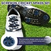 22PCS Screw-in Cricket Spikes with Spanner Blue Cricket Shoe Studs