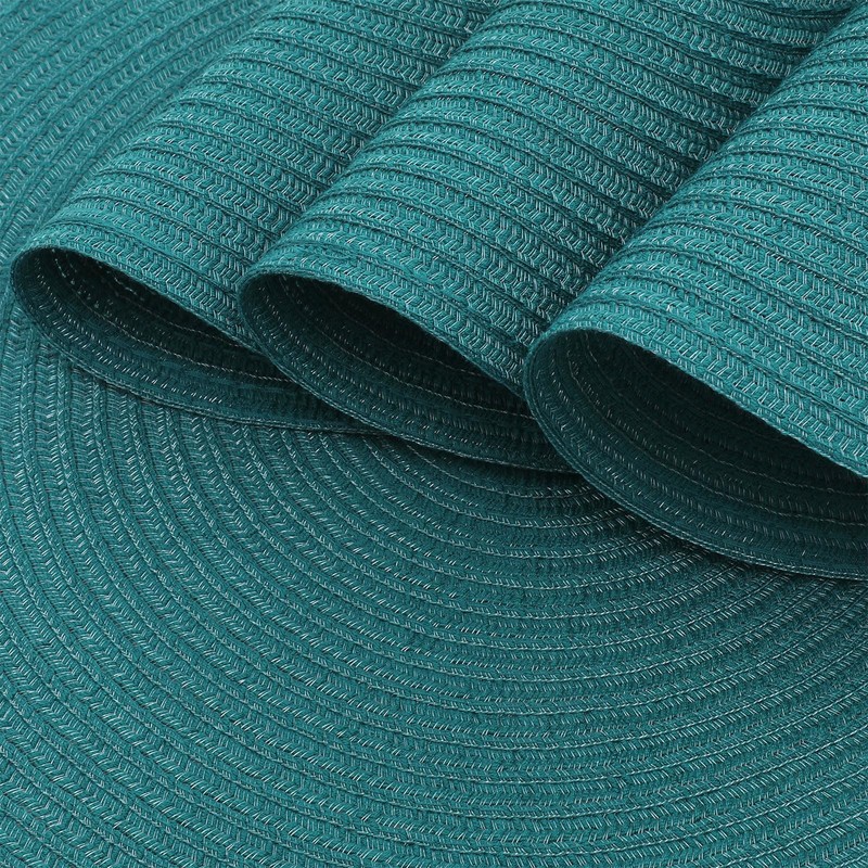 SHACOS Round Placemats Set of 4 Woven Braided Table Placemats