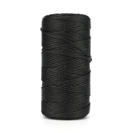 KINGLAKE 426 Feet Nylon Twine #36 Black Nylon String 2mm - Weatherproof Seine Twine for Garden, Fishing, Camping & Netting