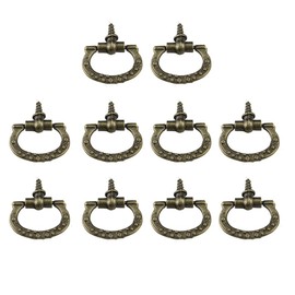 BAMI-LEE House 10PCS Round Drawer Pull Rings Vintage Knob Cabinet Cupboard Drawer Pull Handle Knob Single Hole Cabinets Pulls for Dresser Drawer, Cabinet, Cupboard, Chest, Wardrobe, Bookcase