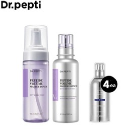 DR.PEPTI Peptide Volume Master Toner 155ml + Master Essence 105ml + 4 Essence Sheets Set 6items, Option:01 Toner 155ml +Master Essence 105ml +4 Essence Sheets