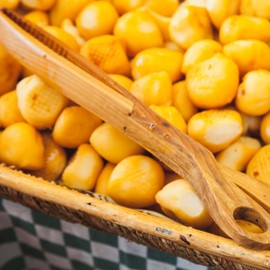 HOFMEISTER® Wooden Scissors, Wooden Tongs, 28 cm, Beech, Sauerkraut Tongs, Cucumber Tongs, Barbecue Scissors, Small Barbecue Tongs