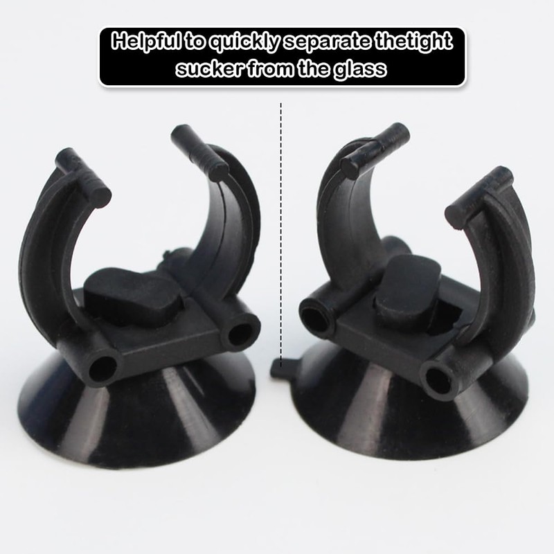 12-Pack Multi-Use Aquarium Suction Mounts , 2.5cm Secure Clips ,