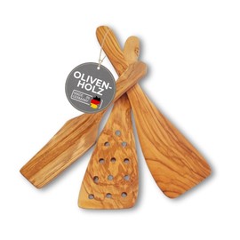 TOPANBIETER 999 3-Piece Spatula Set Made of Olive Wood, Made in Germany, High-Quality Sustainable Wood (6097000 Spatula Set)